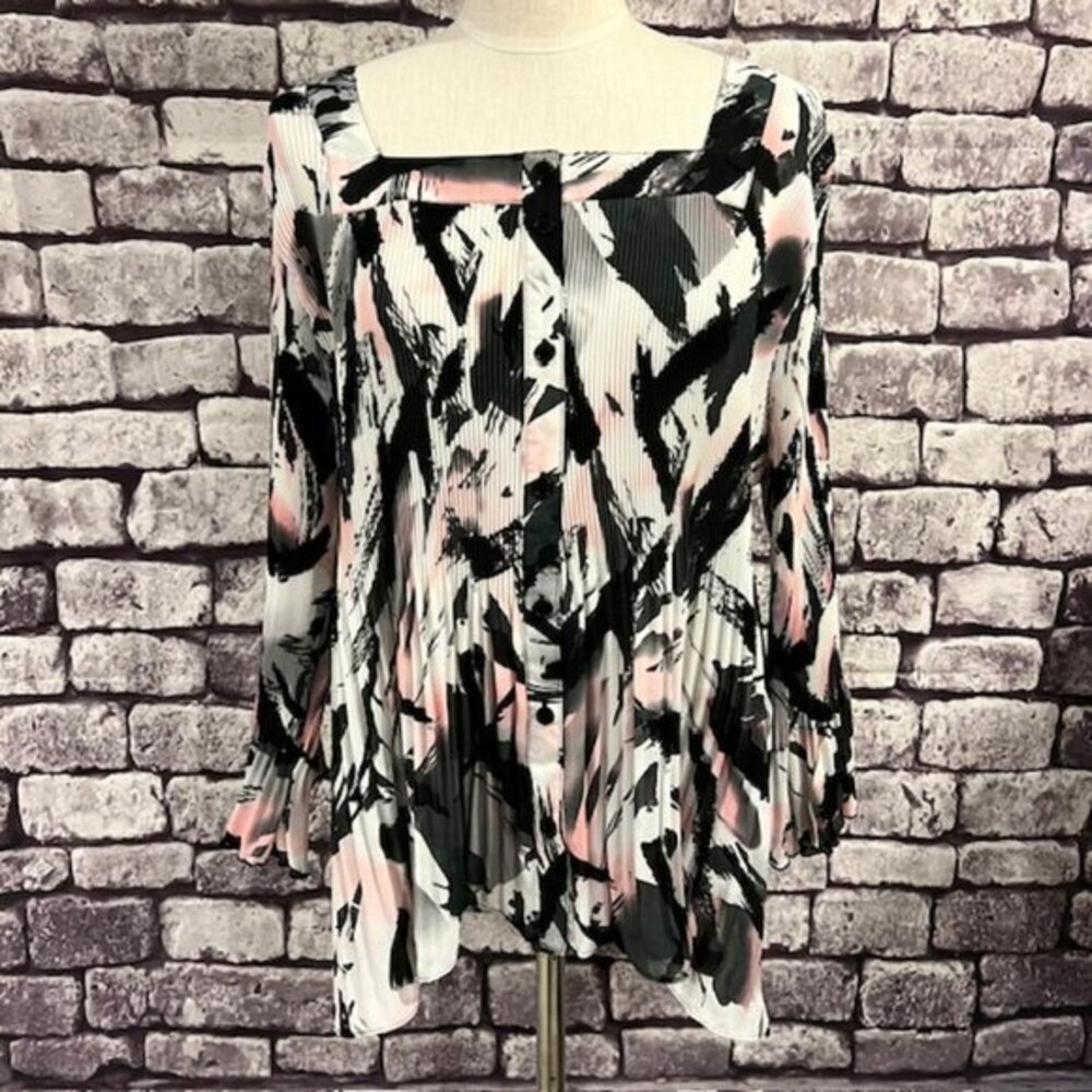 Cato NWT Button Down Square Neck Blouse Size 26/28